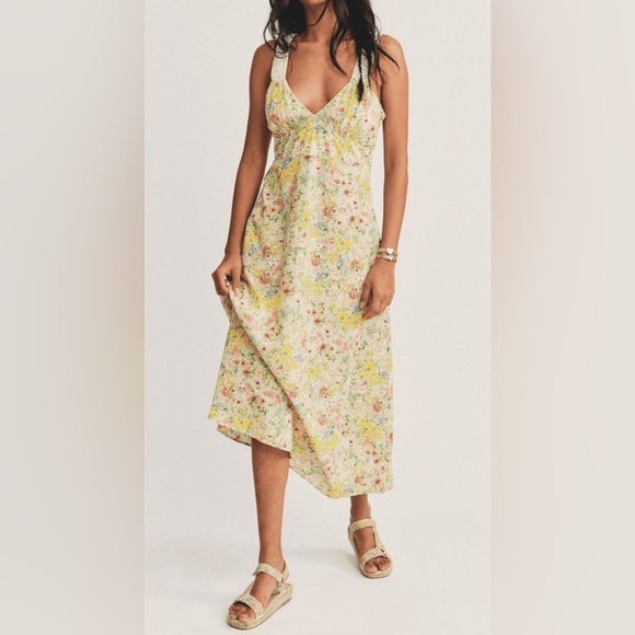 LoveShackFancy Dresses & Skirts - NWT LoveShackFancy Floral Rainbow Skies Sabina Dress Size: 8